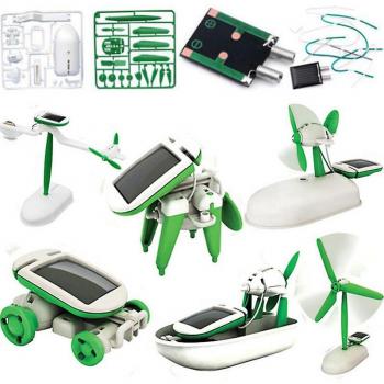 Jouet Robotique Solaire DIY 6‑en‑1 – Kit Vert Educatif