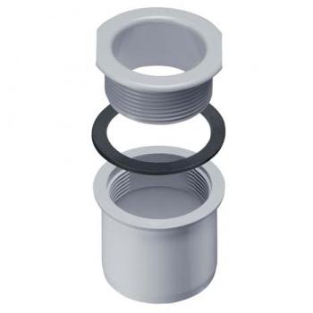 Tube d'écoulement à visser 68/50 mm pour gouttière à caisson, manchon PVC gris – production allemande