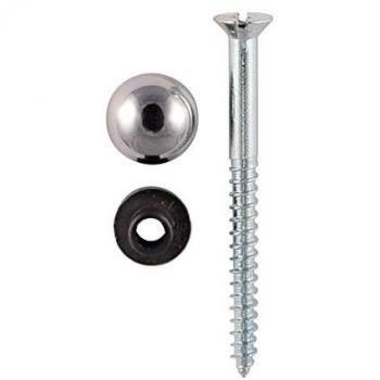 Timco 00081CMIR200 Zinc Chrome Dome Mirror Screws 8x1, Pack of 200