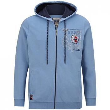 Herren Kapuzensweatjacke HOLVAST blau Größe XXXL