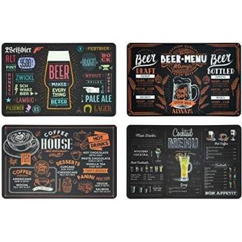 Set Tovagliette Americana Vintage in Plastica Lavabili 44x28 cm