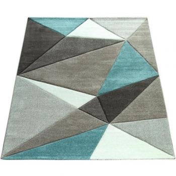 Alfombra 3D Triángulos Gris Pastel