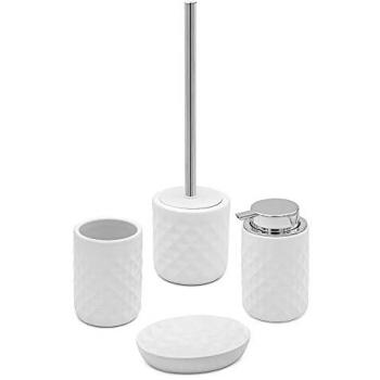 Set completo accessori bagno ceramica Cristal 4 pezzi