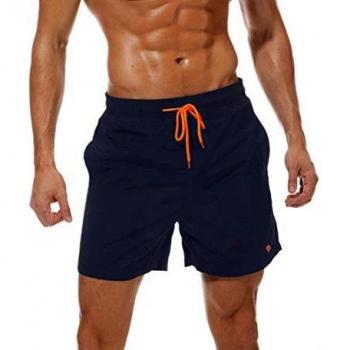 Tansozer Dark Blue Swim Trunks with Mesh Lining