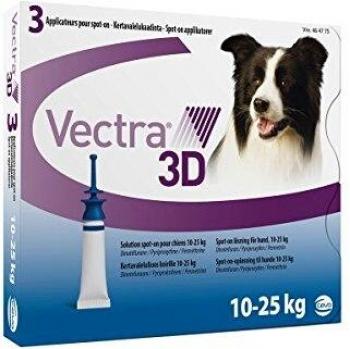 Vectra Dog 3D 10-25 Kg 3 pipette. Antiparassitario per cani