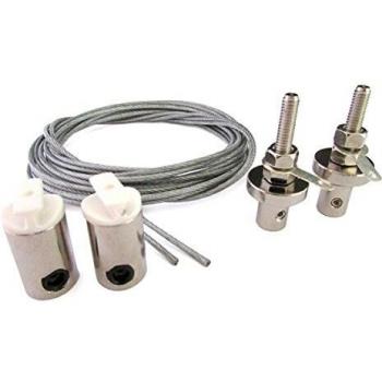 Kit Staffe Sospensione Soffitto Profilo Alluminio Tondo BA6001