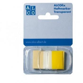 20 x Alco Haftmarker Alcofix 43x25mm gelb Kunststoffspender VE=50 Stück