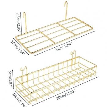 Cesta de Panel de Rejilla para Estante 2 unidades
