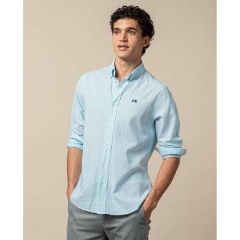 Camisa de Hombre Scott 1985 Rayas Biscay Turquesa