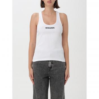 Weißes Baumwoll-Slim-Top
