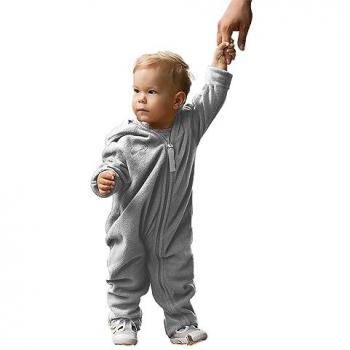 Hoppediz Babyoverall aus Fleece stone