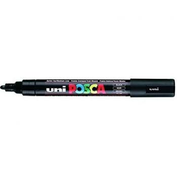 Marqueur à pointe moyenne conique POSCA PC5M Noir (18–25 mm)