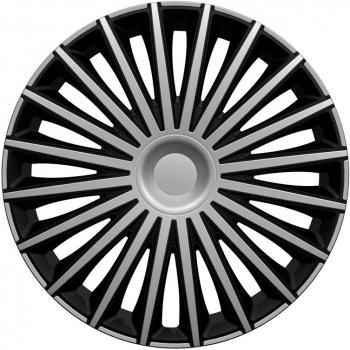 Dakota 15-inch Hubcaps in Silver and Black