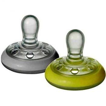 Suzete Tommee Tippee Closer to Nature, 2 buc, Alb/Galben