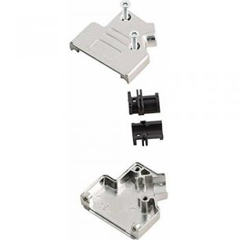 Encitech DVSL25-K D-SUB 25 Pin Metal Housing Diecast Zinc 45°