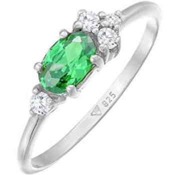 Elli 925 Silber Verlobungsring mit grünen Zirkonia Kristallen 1 ct Damen