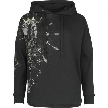 EMPRock Femme Capuche Noire Crâne S‑XL