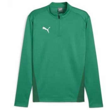PUMA TeamGoal 1/4 Zip Training Shirt (Green/White)