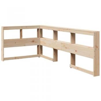 Bookcase Headboard L-Shaped 75 cm Solid Pine Wood