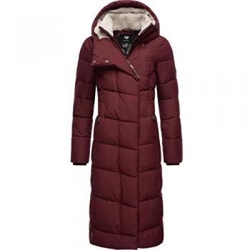 Damen Wintermantel Pavla Long von Ragwear, XL, weinrot