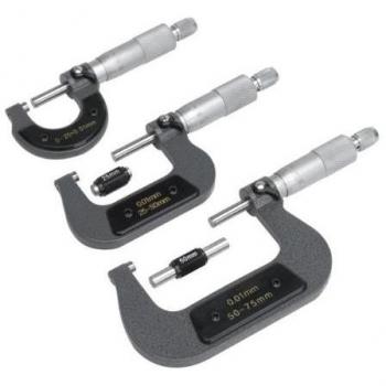 Sealey 3 Piece Metric Micrometer Set