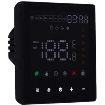 Termostato Mitepek A2ZWORLD WiFi Touch 2.4 GHz – Smart Life Quadrato, compatibile con scatola 502 (Riscaldamento calda