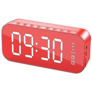 Reloj Despertador Rojo con Altavoz Integrado
