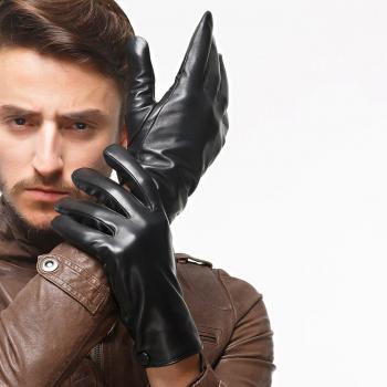 Nappaglo gants de cuir classique à écran tactile hiver