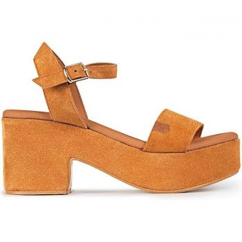 Sandalias de tacón con cuña de la marca Popa, diseño Abaka Full Cuero