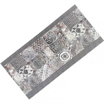 Tappeto runner per cucina antiscivolo grigio, 50x460 cm, made in Italy