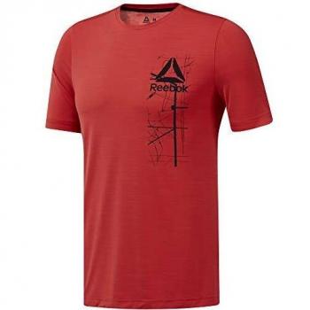Reebok T-shirt Activchill Graphic SS Homme, Rouge (rebred), XL