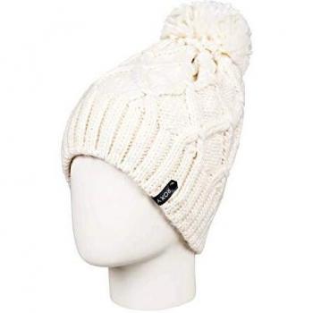 Roxy Damen Winter‑Bommelmütze, Farbe egret, 1 Stück Größe