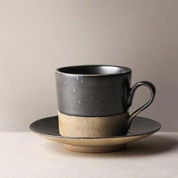 Kreatives Keramik Kaffee-Set, 120ml Tasse und Untertasse, 4 Farben