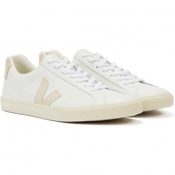 Scarpe Veja Esplar Logo Pelle Xtr-Bianco / Sabbia EU 44