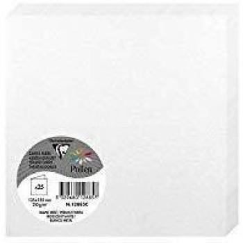 Pollen by Clairefontaine 135x135mm Doppelkarte perlmutt-weiß