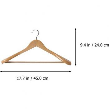 Brede houten kleerhangers voor truien en jurken
