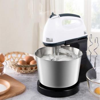 7-Speed Electric Hand Mixer with Stand and Bowl for Dough 220V EU