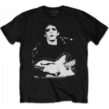 Lou Reed Unisex Volwassen T-shirt met Gebleekte Beeld van Katoen M Zwart