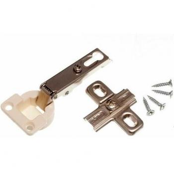 Sprung Cabinet Hinge 26mm 95° Cruciform Plate BZP Steel Screw On