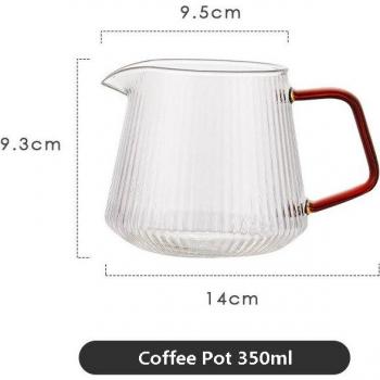 Cafetière en verre avec porte-filtres à café