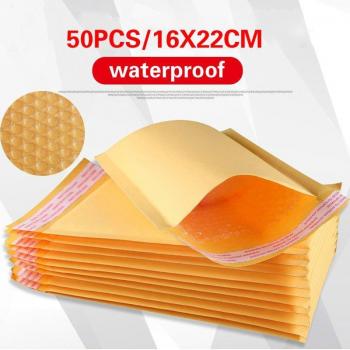 Kraft Paper Bubble Envelopes 50pcs 16x22cm