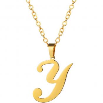 Pendentif Lettre Y en Or Jaune 18K pour Femme