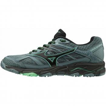Mizuno Wave Mujin 5, Chaussures de Trail Femme, Gris (Quarry/Black/Spring Bouquet)