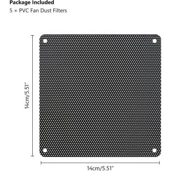 Housse de ventilation en PVC 5 éléments (80-140 mm) – Filtre à poussière pour ordinateur