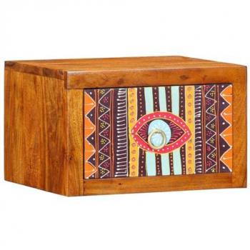 Table à Tiroir pour Chambre 35×30×22 cm, Bois d’Acacia Marron