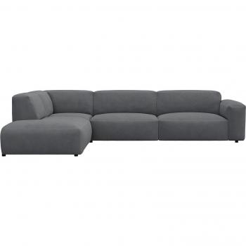 Grau L‑Sofa Lucera – Komfort & Stil in Elephant-Ton