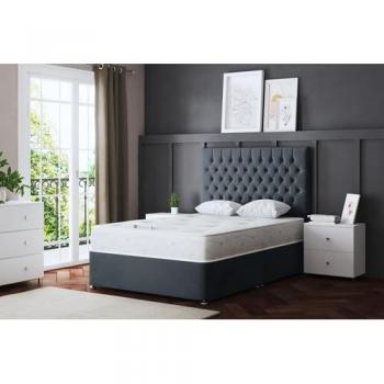 Steel Chesterfield Single-Drawer Bed with Headboard – DS Living Seraphine