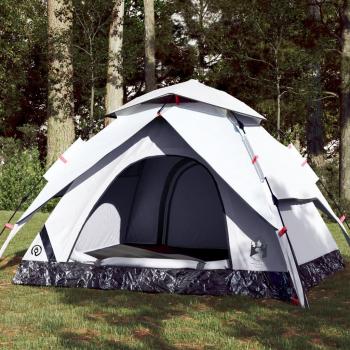 Quick Release 3-Person White Camping Dome Tent
