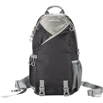 Mantona ElementsPro Sling Rucksack schwarz mit Regenhülle für DSLR