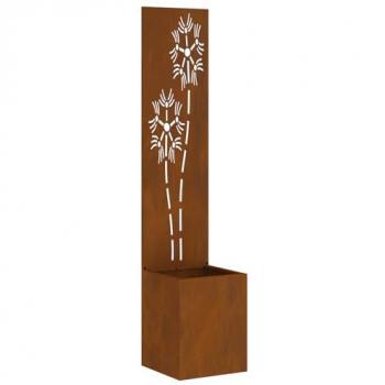 Macetero de Jardín con Panel Oxidado 32 x 140 cm